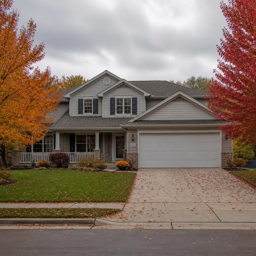 Typical Ohio home with architectural asphalt shingles